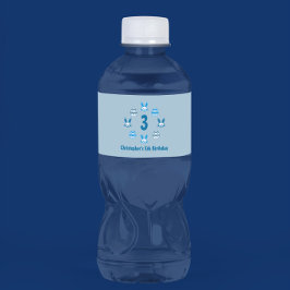 Blue Oaster 3. Geburtstag Wasserflaschenetikett