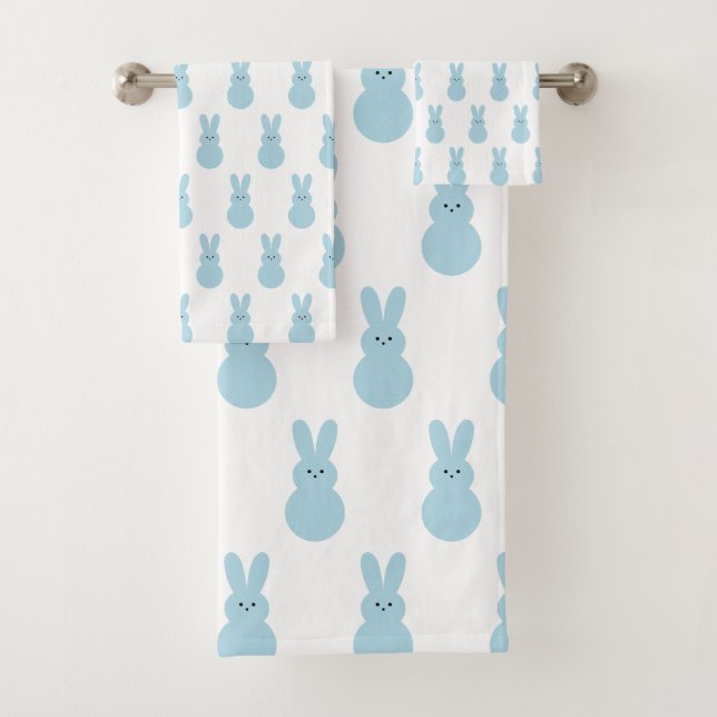 Blue Oaster Bunny Bath Handtuch Set (Insitu)