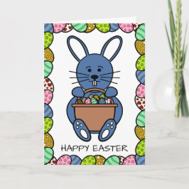 Blue Oaster Bunny, Happy Oaster Karte