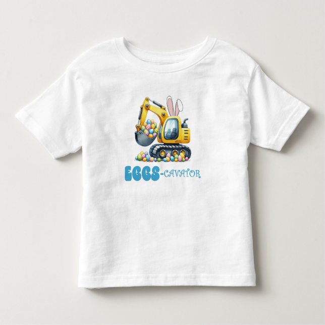 Blue Oaster Eggs Cavator Bunny Kleinkind T-shirt (Vorderseite)