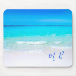 Blue Ocean Aqua Sea Sky Vacation Vibe Mousepad