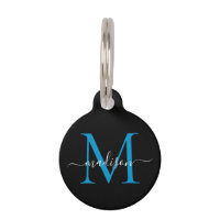 Blue Ocean Blue Monogram Feminine Script Name