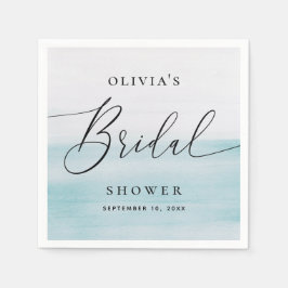 Blue Ocean Bridal Shower | Elegant Soft Beach Serviette