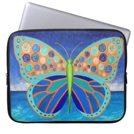 Blue Ocean Butterfly Laptop Sieb Laptopschutzhülle