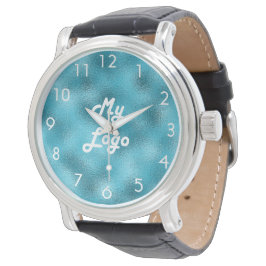 Blue Ocean Custom Business Logo weiß Armbanduhr