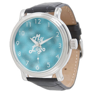 Blue Ocean Custom Business Logo weiß Armbanduhr