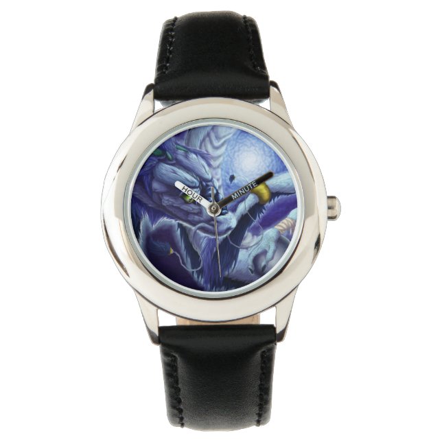 Blue Ocean Dragon & Pearl Armbanduhr (Vorderseite)