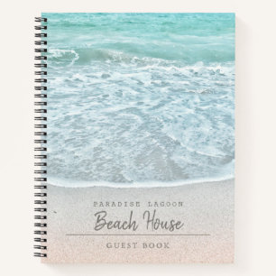 Blue Ocean Foto Beach Vacation Gastbuch Notizbuch