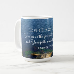 Blue Ocean gesegnet Neujahr Christlich Bible Verse Kaffeetasse