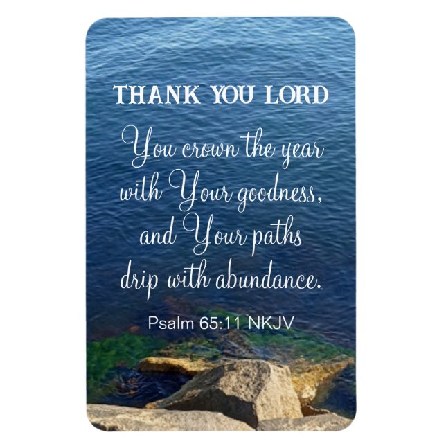 Blue Ocean gesegnet Neujahr Christlich Bible Verse Magnet (Vertikal)