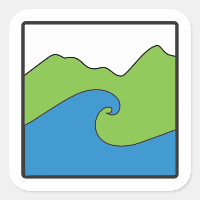 Blue Ocean Green Earth Project Large Sticker (Vorderseite)