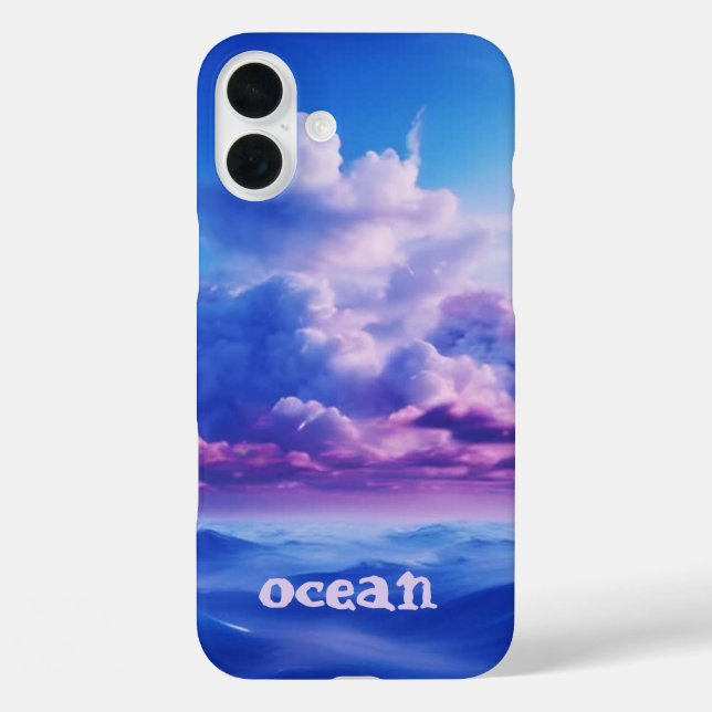 Blue Ocean Mit Monogramm Case - Mate iPhone (Rückseite)