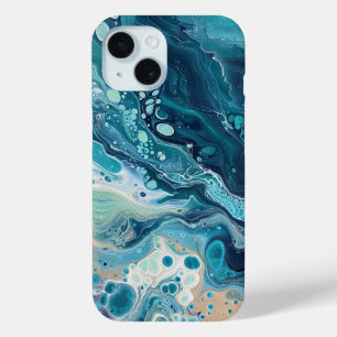 Blue Ocean Paint Pour Abstrakt flüssige Ästhetik Case-Mate iPhone Hülle