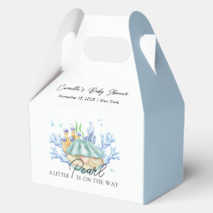 Blue Ocean Pearl Under Sea Baby Shower Geschenkschachtel