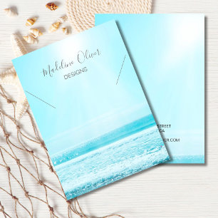 Blue Ocean Scene Necklace Display Visitenkarte