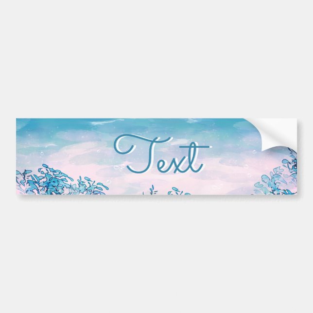 Blue Ocean Sea Beach Personalisiert Autoaufkleber (Vorne)