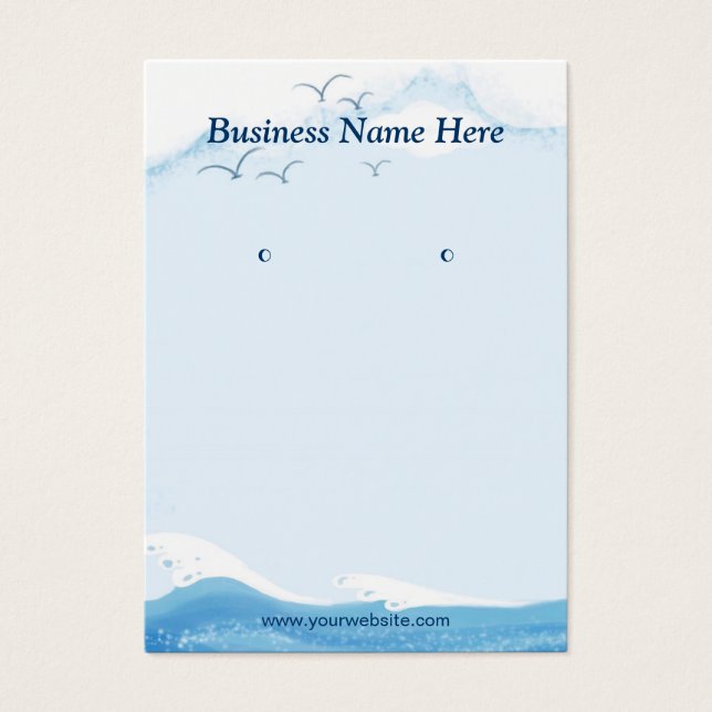 Blue Ocean Seagull - Earring Display Cards (Vorderseite)