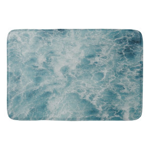 Blue Ocean Summer Beach Waves Badematte