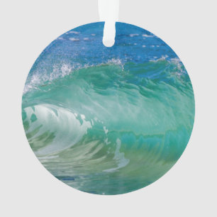 Blue Ocean Summer Beach Waves Ornament