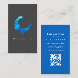 Blue Ocean Swirl • Custom Editable Modern Card Visitenkarte