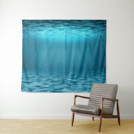 Blue Ocean Underwater Scene Wandteppich