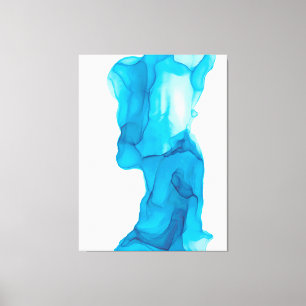 Blue Ocean Water Abstrakt 4322 Moderner Alkohol Ti Leinwanddruck