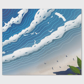 Blue Ocean Waves Canvas Art  Geschenkpapier