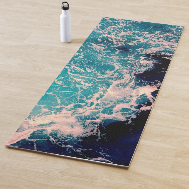 Blue Ocean Waves Fotografie Yoga Mat Yogamatte (Beispiel)