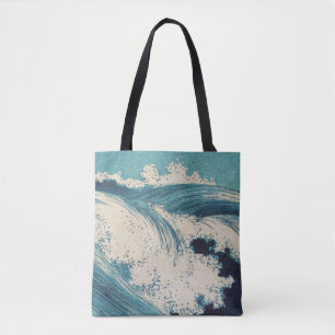 Blue Ocean Waves Japanisches Holzschnitt