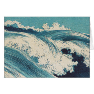 Blue Ocean Waves Japanisches Holzschnitt