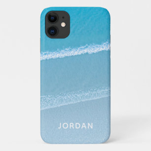 Blue Ocean Waves Mit Monogramm Case-Mate iPhone Ca Hülle