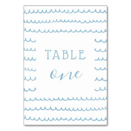 Blue Ocean Waves Nautical Baby Boys oder Kind zum  Tischnummer