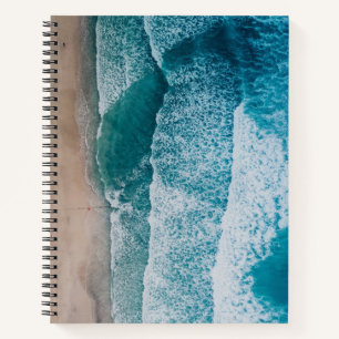 Blue Ocean Waves Sandstrand Notizbuch