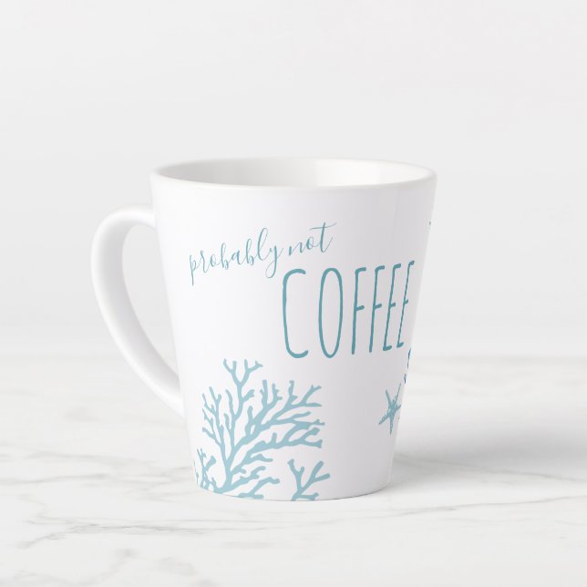 Blue Octopus Wasserfarben Art Milchtasse (Linke Ecke)