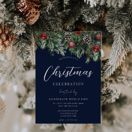 Blue Office Corporate Christmas Party Einladung