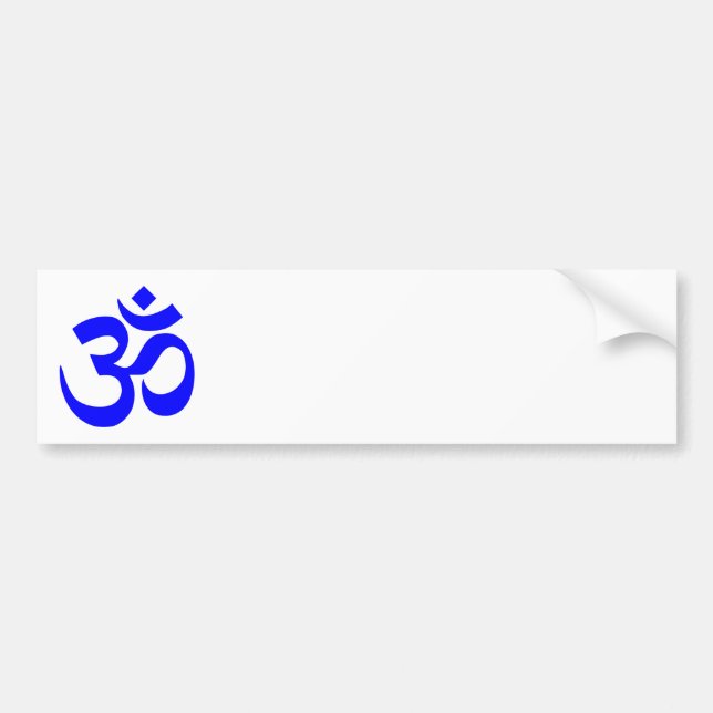 Blue Om Symbol Autoaufkleber (Vorne)