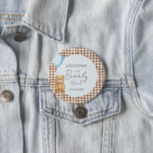 Blue Oma kann frühzeitig abwarten Kinderdusche Button