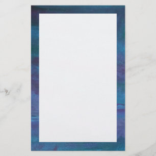 Blue-Ombre Abstrakt   Türkisfarbenes Aquamarines  Briefpapier