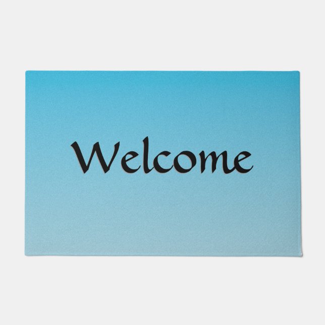 Blue Ombre Fußmatte (Vorderseite)