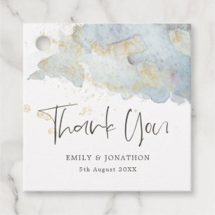 Blue Ombre Gold Modern Script Name Nachricht Hochz Geschenkanhänger