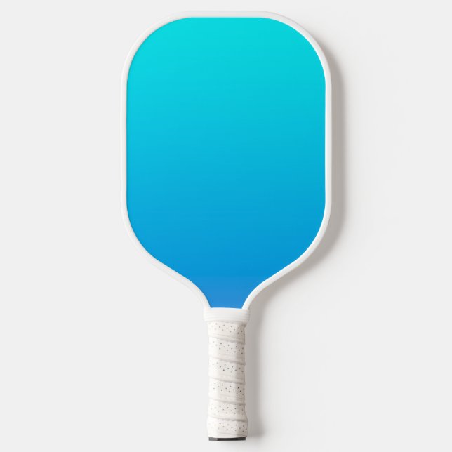 Blue Ombre Hintergrund Pickleball Schläger (Vorderseite)