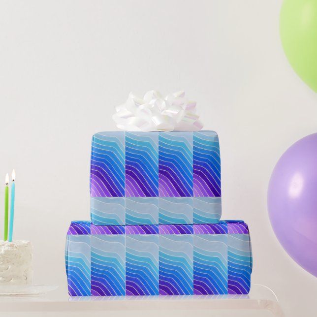 Blue Ombre Lackfarbencreme Geschenkpapier (Partygeschenke)