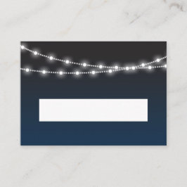 Blue Ombre Lights Hochzeitsempfang Platzkarten