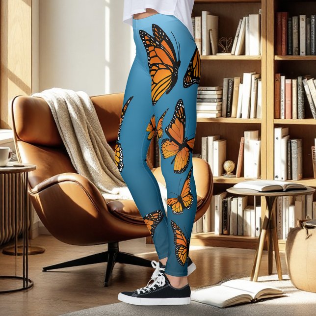 Blue Ombre Monarch Butterflies Leggings (Von Creator hochgeladen)