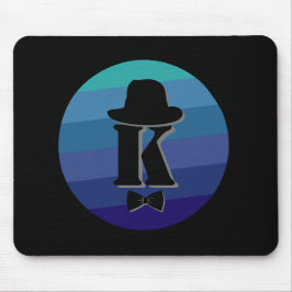 Blue Ombre Name Initial Monogram for Men Mousepad