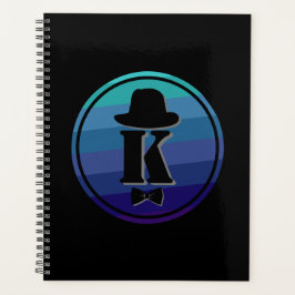 Blue Ombre Name Initial Monogram for Men Planer