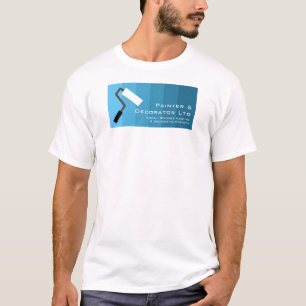 Blue Ombre & Paint Roller, Painter & Decorator T-Shirt