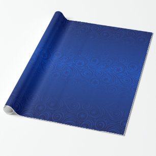 Blue Ombre Snowflake Damask Muster Geschenkpapier