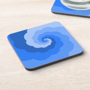 Blue Ombre Spiral Untersetzer (Set von 6 Jahren)
