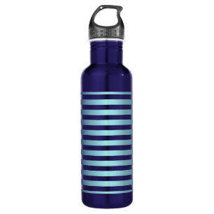 Blue Ombre Stripes Edelstahlflasche